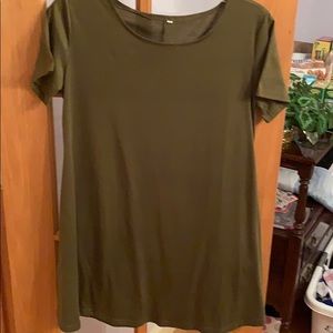 green t shirt dress